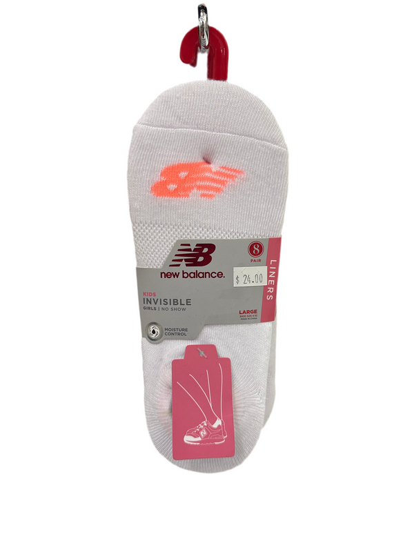 NEW BALANCE SOCKS | INVISIBLE | LINERS | 8 PAIRS