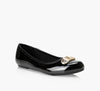 MICHAEL KORS GIRLS EMPIRE FLAT BLACK LADY DRESS SHOE
