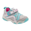 STRIDE RITE GIRLS SILVER/BLUE SERENA