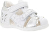 GEOX SANDAL GIRLS WHITE SILVER B KAYTAN G